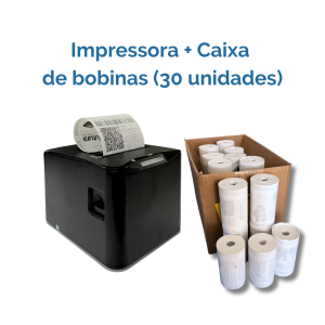 KIT Impressora de Cupom  +  Bobinas Cx  com  30